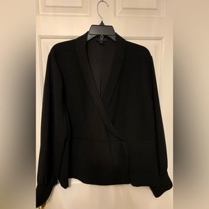 Elegant black JCrew Plus Size wrap top in size 24!